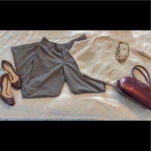 Elan cable knit cream sweater size medium